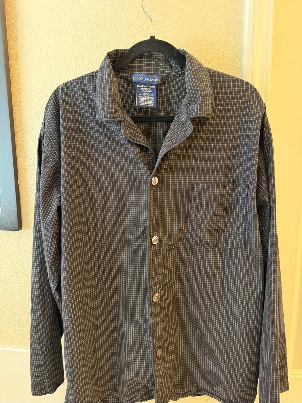 Ralph Lauren Black and Gray Checked Lightweight Shirt Jacket